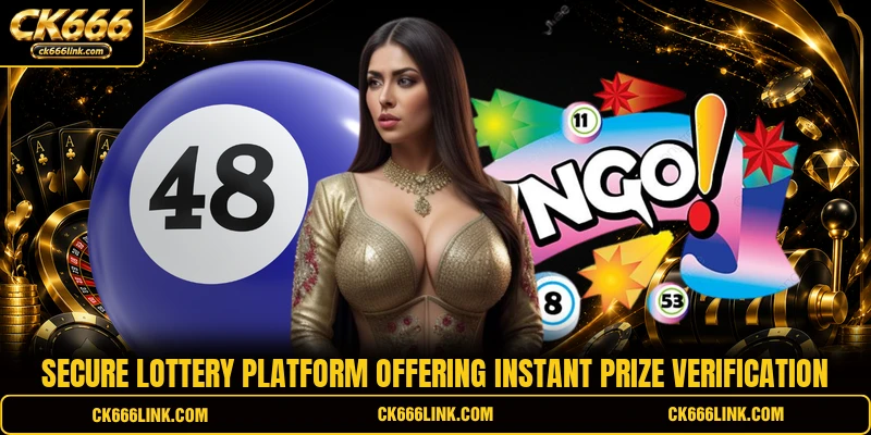 Secure lottery platform offering instant prize verification